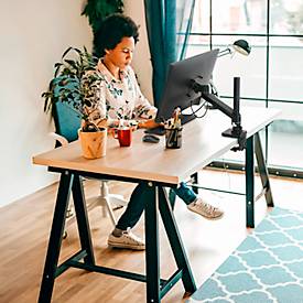 Ergotron NX Monitorarm, Tischhalterung, bis 34', 8 kg, höhenverstell-, neig-, schwenk- und drehbar, schwarz