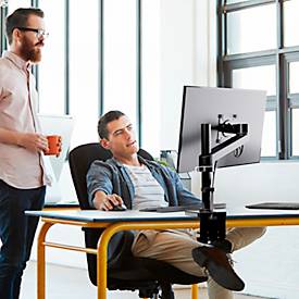 Ergotron NX Monitorarm, Tischhalterung, bis 34', 8 kg, höhenverstell-, neig-, schwenk- und drehbar, schwarz