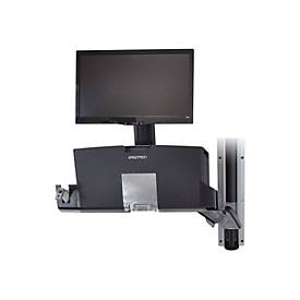 Ergotron Sit-Stand Combo Ablageflächen-System - Befestigungskit (Griff, CPU-Halter, 2 Schienenabdeckungen, 2 Kabelkanäle, Handgelenkkissen, Display-Halterung, Tastatur-Tablett, CPU Wandhalterung, Mausablage zum Herausziehen, VESA-Halterung, Wandsc...