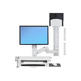 Ergotron Sit-Stand Combo Extender - Short - Montagekomponente (Verlängerungsarm, Wandhalterung mit Führungsschiene, Armabdeckung)