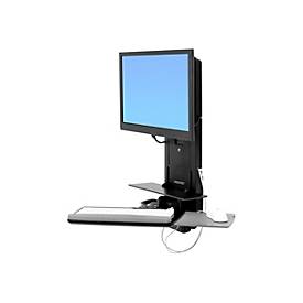 Ergotron Sit-Stand Vertical Lift, Patient Room - Befestigungskit (Handgelenkkissen, Maushalterung, vertikale Verstellschiene, Barcode-Scanner-Halter, Tastatur-Tablett, Monitorarm, Mausablage zum Herausziehen)