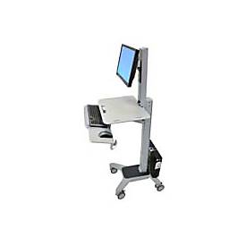 Ergotron WorkFit-C Single LD Sit-Stand Workstation - Wagen - für LCD-Display / PC-Ausrüstung - Grau - Bildschirmgröße: bis zu 76,2 cm (bis zu 30 Zoll)