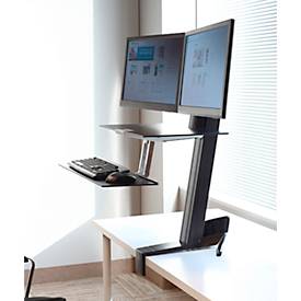 Ergotron WorkFit-S Dual für 2 LCD-Monitore mit Arbeitsfläche