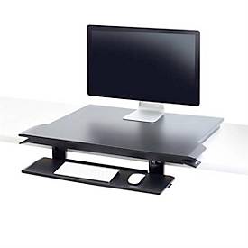 ergotron WorkFit TX bureauverhoger, in hoogte verstelbaar monitorlegbord/werkblad & in hoogte verstelbaar toetsenbordlegbord, tot 18,2 kg, zwart