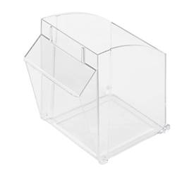 Ersatz Klappkastenbehälter für Kleinteilemagazin MultiStore, Reihengröße 4, Vol. 2,1 l, B 128 x T 128 x H 133 mm, Polystyrol, 1 St.