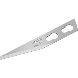 Ersatzklinge Martor Nr. 34, 1-fach nutzbar, Stärke 0,5 mm, L 36,5 x B 5,7 mm, Stahl, 10 Stück