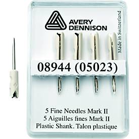 Ersatznadel MARK II für METO® Etikettierpistolen Economy Fine/Standard Mark III, extrafein, mit integriertem Messer, Kunststoff und Metall, 5 Stück