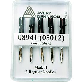 Ersatznadel MARK II für METO® Etikettierpistolen Economy Fine/Standard Mark III, Standardstärke, mit integriertem Messer, Kunststoff und Metall, 5 Stück