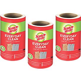 Ersatzrolle für Scotch-Brite™ Fusselroller Everyday Clean, für Kleidung/Möbel, 3 Stück mit jeweils mit 56 Blatt