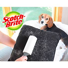 Ersatzrolle für Scotch-Brite™ Fusselroller Pet Extra Sticky, speziell gegen Tierhaare, 4-lagige Klebefläche, 1 Rolle mit 48 Blatt