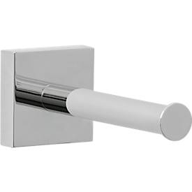 Ersatzrollenhalter tesa® ekkro, verchromt, eckiges Design, ohne Bohren, inkl. Klebelösung