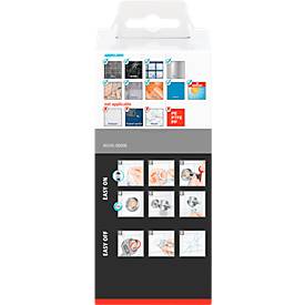 Ersatzrollenhalter tesa® ekkro, verchromt, eckiges Design, ohne Bohren, inkl. Klebelösung