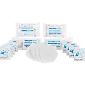 Erste-Hilfe Ergänzungsset Söhngen® gemäß DIN 13169, 96-teilig, Verbände, Feuchttücher & FFP2-Masken, weiß