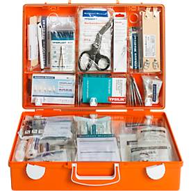 Erste-Hilfe-Koffer MULTI, gefüllt mit DIN 13169 (erweitert), B 400 x T 300 x H 150 mm, ABS-Kunststoff, orange