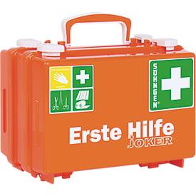 Erste-Hilfe-Koffer Quick-CD Joker, DIN 13157, 3 Ebenen, Drehverschlüsse, inkl. Wandhalterung