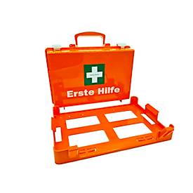 Erste-Hilfe-Koffer SAN, gefüllt mit DIN 13157 (erweitert), B 310 x T 210 x H 130 mm, ABS-Kunststoff, orange