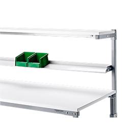ESD-Kästenbord Treston, für Arbeitstisch TPH, B 1500 x T 141 x H 30 mm, Stahl, hellgrau