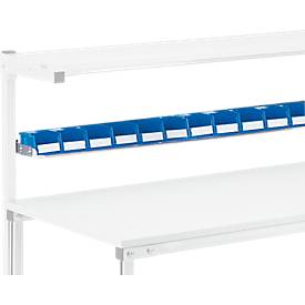 ESD-Kästenbord Treston, für Arbeitstisch TPH, B 1800 x T 141 x H 30 mm, Stahl, hellgrau