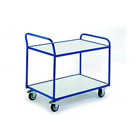 ESD-Tischwagen mit 2 Etagen, 790 x 490 mm, Tragkraft 250 kg