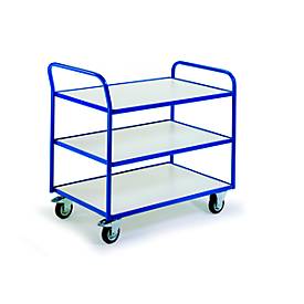 ESD-Tischwagen mit 3 Etagen, 790 x 490 mm, Tragkraft 250 kg