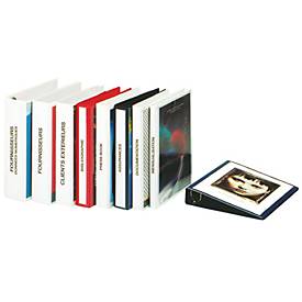 Esselte Präsentationsringbuch A4, 4-D-Ring-Mechanik, Ringdurchmesser 30 mm, Rückenbreite 51 mm, Polypropylen (PP), bis 300 Blatt, FSC-zertifiziert, schwarz