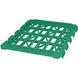 Etagenboden, Kunststoff, für 4-seitige Rollbox, grün (RAL 6024)