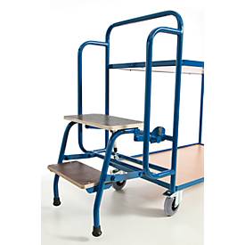 Etagenwagen mit Trittstufen, 2 Etagen