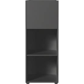 Etagère de séparation Porto, 1 grand compartiment, 4 petits compartiments, L 800 x P 460 x H 1200 mm, graphite