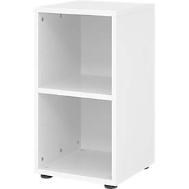 Étagères Breno, 2 HC, 28 kg par étagère, L 400 x P 400 x H 748 mm, panneau de particules, blanc