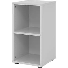 Étagères Breno, 2 HC, 28 kg par étagère, L 400 x P 400 x H 748 mm, panneau de particules, gris clair