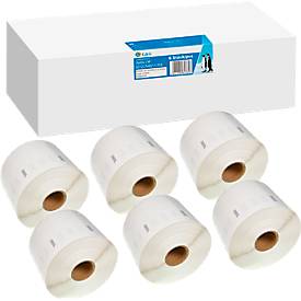 Etiketten G&G, kompatibel zu Dymo 11354/s0722540, 6x1000 Stück, ablösbar, B 57 x H 32 mm, weiß