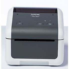 Etikettendrucker Brother TD-4420DN, 203 mm/Sek., USB/LAN, für 19-118 mm breite Etiketten, B 180 x T 155 x H 224 mm, weiß-grau