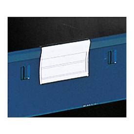 Etikettenhalter für Lagerwanne, B135 mm, 50 Stück