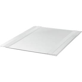 Etikettentasche Durable Hard Cover, A5 quer, selbstklebend, mit Permanent-Klebestreifen, rückstandsfrei ablösbar, PET Hartfolie, transparent