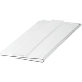 Etikettentasche Durable Hard Cover, B 100 x H 38 mm, selbstklebend, mit Permanent-Klebestreifen, rückstandsfrei ablösbar, PET Hartfolie, transparent