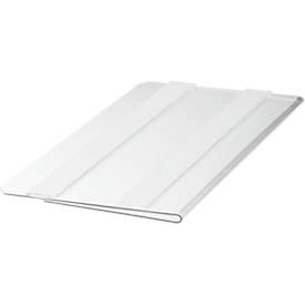 Etikettentasche Durable Hard Cover, B 150 x H 67 mm, selbstklebend, mit Permanent-Klebestreifen, rückstandsfrei ablösbar, PET Hartfolie, transparent