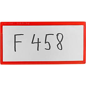 Etikettentasche Label TOP, selbstklebend, 50x110, rot