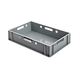 Euro Box Fleischkasten, lebensmittelecht, Inhalt 25,3 L, geschlossene Version, grau