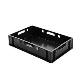 Euro Box Fleischkasten, lebensmittelecht, Inhalt 25,3 L, geschlossene Version, schwarz