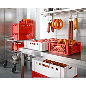 Euro Box Fleischkasten, lebensmittelecht, Inhalt 35,3 L, geschlossene Version, weiß