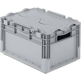 Euro Box Leichtbehälter ELB 4220, aus PP, Inhalt 20,4 L, mit Deckel, grau