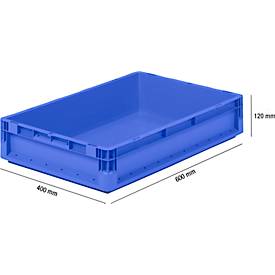 Euro Box Leichtbehälter ELB 6120, aus PP, Inhalt 23,3 L, ohne Deckel, blau