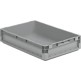 Euro Box Leichtbehälter ELB 6120, aus PP, Inhalt 23,3 L, ohne Deckel, grau