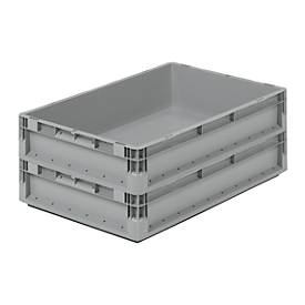 Euro Box Leichtbehälter ELB 6120, aus PP, Inhalt 23,3 L, ohne Deckel, grau