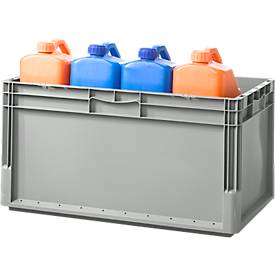 Euro Box Leichtbehälter ELB 6320, aus PP, Inhalt 64 L, ohne Deckel, grau