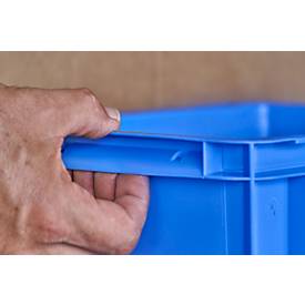 Euro Box Serie EF 3170, aus PP, Inhalt 6,5 L, geschlossene Wände, Unterfassgriff, grau