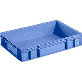 Euro Box Serie EF 4080, aus PP, Inhalt 7,4 L, geschlossene Wände, Unterfassgriff, blau