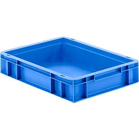 Euro Box Serie EF 4080, aus PP, Inhalt 7,4 L, geschlossene Wände, Unterfassgriff, blau