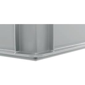 Euro Box Serie EF 4320, aus PP, Inhalt 29,5 L, geschlossene Wände, Unterfassgriff, grau