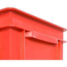 Euro Box Serie EF 4320, aus PP, Inhalt 29,5 L, geschlossene Wände, Unterfassgriff, rot